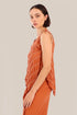 Striped bias cut top with thin straps